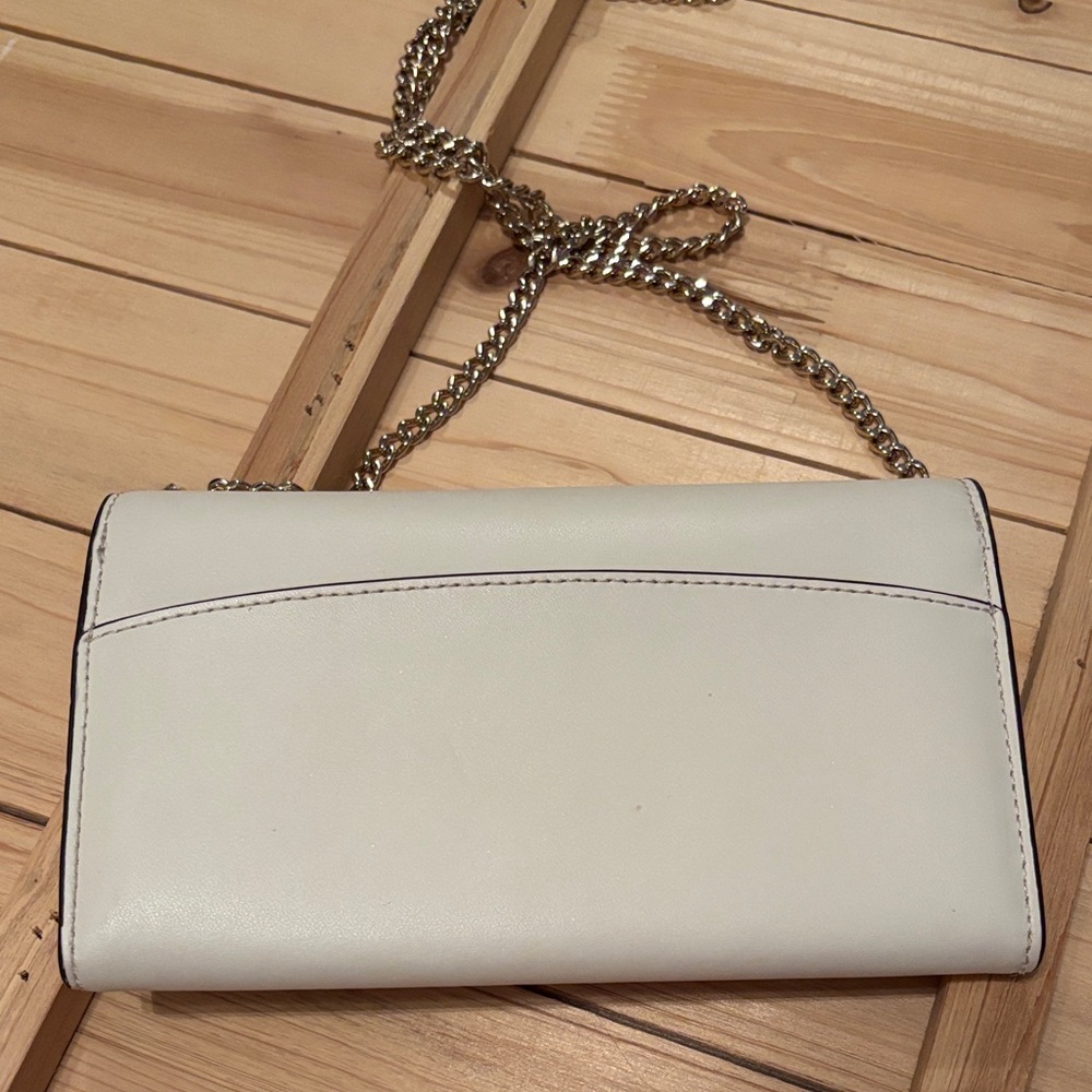 Kate Spade Cream Clutch with Gold Chain - Picture 4 of 10